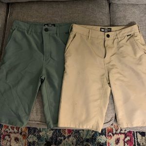 2 pair boys Hurley Nike Dri-fit board shorts
